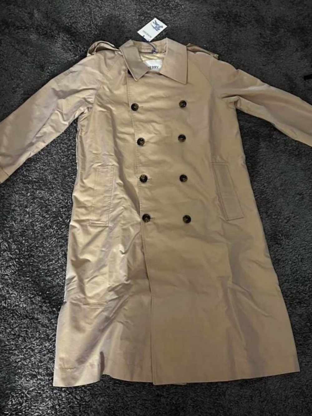 Burberry Beige Double-Breasted Men's Trench Coat